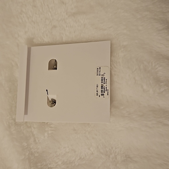 NWT Michael Kors Women's Hoop Earrings Gold & Platinum Crystals Brass Ch… - Picture 6 of 11